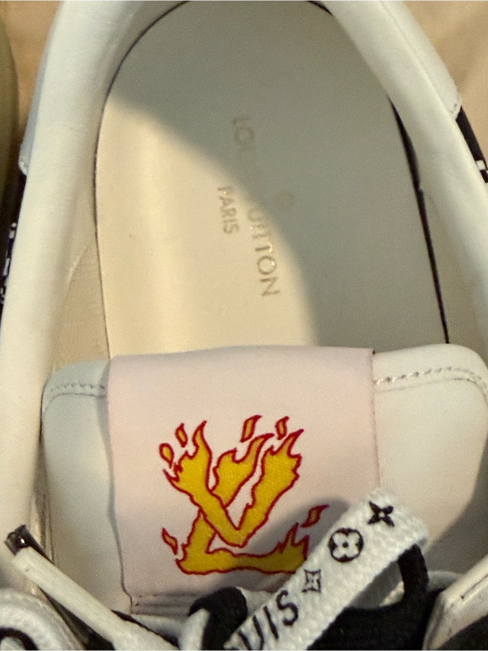 Louis Vuitton Black White Checkerboard Sneakers with clear Sole us 14 - Picture 5 of 11